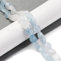 Natural Rainbow Moonstone & Aquamarine Beads Strands&nbsp;G-L610-B03-01
