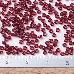 MIYUKIラウンドロカイユビーズ  日本製シードビーズ  11/0  （rr315)バーガンディゴールドの光沢  2x1.3mm  穴：0.8mm  約5500個/50g&nbsp;SEED-X0054-RR0315