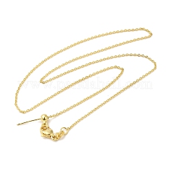 Brass Cable Chain Adjustable Slider Necklaces&nbsp;LS-NJEW-B119-09G