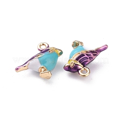 Alloy Enamel Pendants&nbsp;ENAM-R149-08B-G