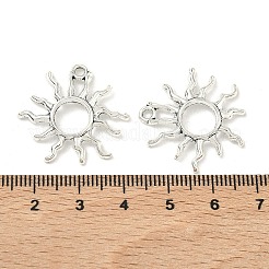 チベットのスタイル合金太陽のペンダント  日食ペンダント  アンティークシルバー  25x27x2mm  穴：2mm&nbsp;TIBEP-M020-09AS