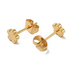 真鍮のピアス  18KGP本金メッキ  花  6x6mm&nbsp;EJEW-O003-01C-G