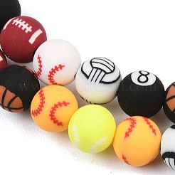 Handmade Polymer Clay Beads Strands&nbsp;PY-CBAEC33-01G