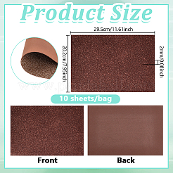 EVAスポンジ、グリッターパウダー、クラフト紙  長方形  ココナッツブラウン  295x202x2mm  10枚/袋&nbsp;DIY-WH0349-462B
