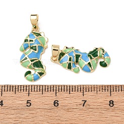 Sea Animals Brass Enamel Pendants&nbsp;KK-F917-01B-02