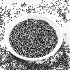 MIYUKIラウンドロカイユビーズ  日本製シードビーズ  （rr2012)マットメタリックターニーグレー  11/0  2x1.3mm  穴：0.8mm  約1100PCS /ボトル  10 G /ボトル&nbsp;SEED-JP0008-RR2012