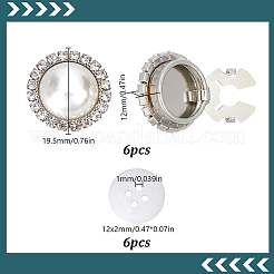 6Pcs Brass Cufflinks&nbsp;BUTT-HY0001-30