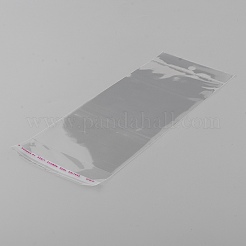 吊り下げ穴付きの長方形の opp セロハンバッグ  セルフシール袋  透明  24x9x0.01cm&nbsp;OPP-WH0011-03B