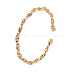 Brass Twisted Cuff Bangles for Women&nbsp;BJEW-F482-08G