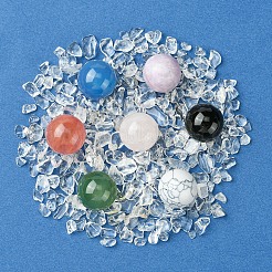 Natural & Synthetic Gemstone Healing Round Ornaments&nbsp;AJEW-FS0001-13A