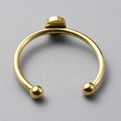 304 Stainless Steel Cuff Ring Components&nbsp;FIND-WH0129-74A-G