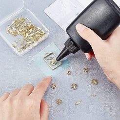 144Pcs 9 Styles Hollow Alloy Cabochons&nbsp;MRMJ-OC0002-41