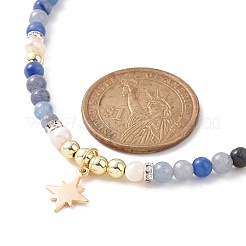Brass Star Charm Bracelet & Necklace&nbsp;SJEW-JS01268