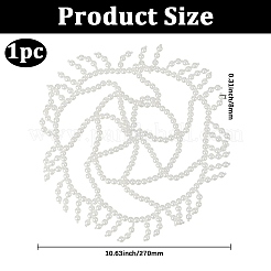 ABS Imitation Pearl Mesh Headpiece Cap&nbsp;AJEW-WH20017-84