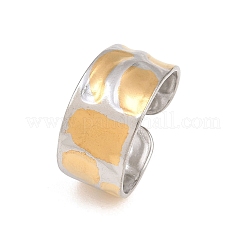 304ステンレススチールカフオープンリング  イオンプレーティング（ip）  ゴールデン·ステンレス鋼色  1.5mm  内径：18mm&nbsp;SA-H001-08G
