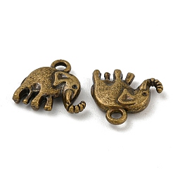チベット風合金チャーム  象  カドミウムフリー＆ニッケルフリー＆鉛フリー  アンティークブロンズ  13x13x3mm  穴：1.6mm  約825個/1000g&nbsp;TIBEP-S319-074AB-NR