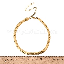 ユニセックス 304 ステンレススチール カーブチェーンネックレス  イオンプレーティング（ip）  18KGP本金メッキ  11.06インチ（28.1cm）&nbsp;NJEW-K305-19G