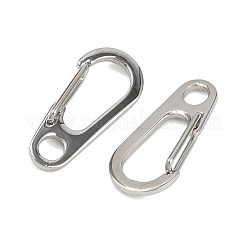 304ステンレススチールロッククライミングカラビナ  キーの留め金  ステンレス鋼色  32x15x6.5mm  穴：5mm&nbsp;STAS-B089-02C-P