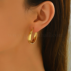 Minimalist Stainless Steel Cross Ring Hoop Earrings&nbsp;FU4136