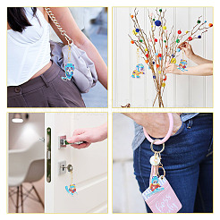 2 Sets 2 Style DIY Diamond Painting Sporting Panda Keychain Kits&nbsp;DIY-TA0003-80