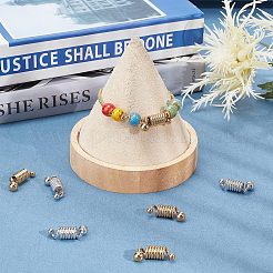 8Pcs 2 Colors 304 Stainless Steel Coil Cord Ends&nbsp;STAS-UN0026-64