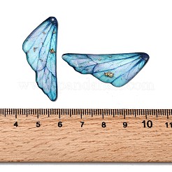 2Pcs Transparent Epoxy Resin Pendants&nbsp;RESI-A044-04A