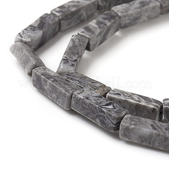 Natural Map Stone/Picasso Stone/Picasso Jasper Beads Strands&nbsp;X-G-G837-05