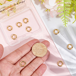 10Pcs Brass Spring Gate Rings&nbsp;KK-BBC0022-07B