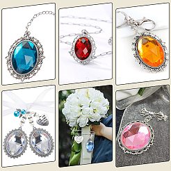 10Pcs 10 Styles Tibetan Style Alloy Pendant Cabochon Settings&nbsp;FIND-SP0002-50