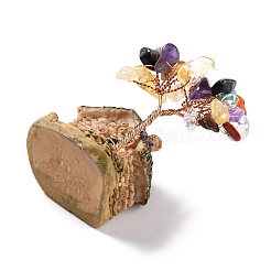 Resin & Natural Mixed Stone Model Ornament&nbsp;DJEW-Z001-01C