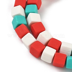 Christmas Handmade Polymer Clay Beads Strands&nbsp;CLAY-F006-01C