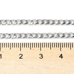 Tarnish Resistant 304 Stainless Steel Curb Chain/Twisted Chain Necklace Making&nbsp;STAS-A028-N108P