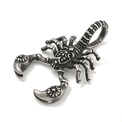 316サージカルステンレスペンダント  蠍座の魅力  アンティークシルバー  47.6x31x14.5mm  穴：11.5x11mm&nbsp;STAS-E212-159AS