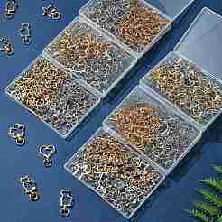 40色の合金製回転スナップフック留め具2個。  ミックスカラー  ムーン  33x16.8x5.6mm  穴：5x9.1mm  20個/カラー&nbsp;FIND-FS0004-73A