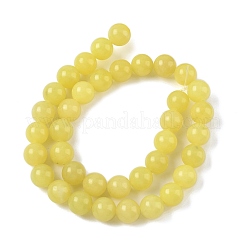 天然石レモンジェイド翡翠ビーズ連売り  グレードA  ラウンド  10~10.5mm  穴：1mm  約38個/連  14.76''（37.5センチメートル）&nbsp;G-G284-A01-10mm