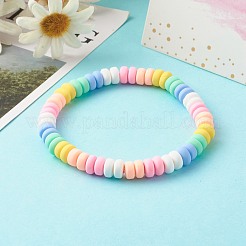 Handmade Polymer Clay Beads Stretch Bracelets for Kids&nbsp;BJEW-JB06487-02