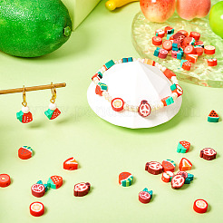 100Pcs 10 Styles Handmade Polymer Clay Beads&nbsp;CLAY-TA0001-65