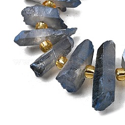 Electroplate Natural Quartz Crystal Beads Strands&nbsp;G-F800-B11