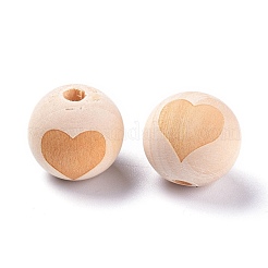 Unfinished Wood Beads&nbsp;X-WOOD-S036-07
