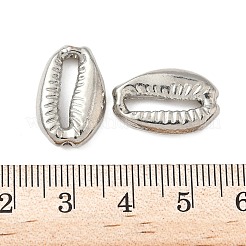 合金ビーズ  シェル形状  カドミウムフリー＆鉛フリー  プラチナ  18.5x12x3.5mm  穴：1.4mm  約454個/1000g&nbsp;FIND-L022-08P