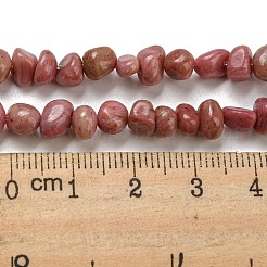 天然ロードクロサイトビーズ連売り  タンブルストーン  ナゲット  3~7.5x4.5~6x3~6mm  穴：1mm  約61~66個/連  15.16''~15.35''（38.5~39センチメートル）&nbsp;G-F465-52