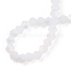 Imitation Jade Bicone Frosted Glass Bead Strands&nbsp;EGLA-A039-J4mm-MB06