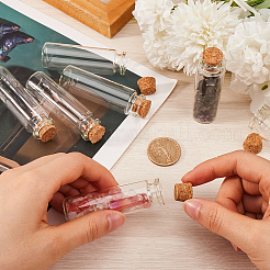 ガラス瓶  コルクプラグ付き  ウィッシングボトル  コラム  透明  2.2x6.5cm  容量：15ml（0.51fl.oz）  12セット/箱&nbsp;CON-CP0001-012D