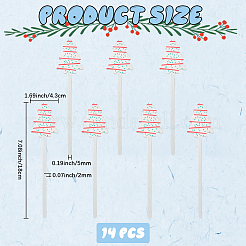 14Pcs Wooden Cake Toppers Decorations&nbsp;DIY-CN0005-56B