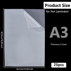 ラミネートポーチフィルム写真保護シート  ホットラミネーター用  透明  429x307x0.1mm&nbsp;AJEW-WH0473-08