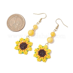 Glass Seed Beads Dangle Earrings&nbsp;EJEW-MZ00328