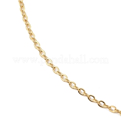 Ion Plating(IP) 304 Stainless Steel Cable Chain Necklace for Men Women&nbsp;NJEW-M200-01G