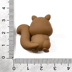 3Dシリコンビーズ  焦点ビーズ  サドルブラウン  リス  28x27.5x15.5mm  穴：2mm&nbsp;SL-CBA3343-01C