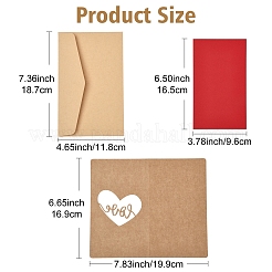 5 Bags Kraft Paper Greeting Cards&nbsp;AJEW-YW0001-50A