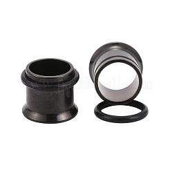 12Pcs 6 Colors 316 Surgical Stainless Steel Screw Ear Gauges Flesh Tunnels Plugs&nbsp;STAS-YW0001-16A